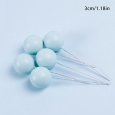 생일 케이크 토퍼 귀여운 핑크 블루 베어 기차 공 삽입 장식 소년 소녀 첫 번째 파티 베이비 샤워 용품, 5pcs 3cm blue 1, 5개