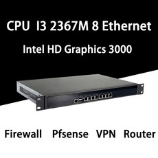 방화벽 Mikrotik Pfsense VPN 네트워크 보안 기기 라우터 PC Intel Core I3 2367M [HUNSN SA15R] (8Lan/2USB3.0/1COM/1V, 1개, 단일, 8G RAM 128G SSD
