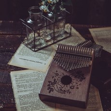 Kalimba 엄지 피아노 틈새 악기 배우기 쉬운 간단한 여자 휴대용 자습 작은 5, 별이 빛나는 하늘을 지켜라