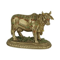 Golden Nandi The Sacred Bull Vahana of Hindu God Shiva Statue, 본상품