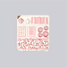  반려동물 놀이간식통 노즈워크담요 중대형 킁킁백 강아지간식트랩 강아지코 방석, 그레이 