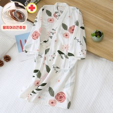 진하다 여성 골프 샤워가운 여름 목욕가운 잠옷, 장미, M, 일반 샤워가운, 1개