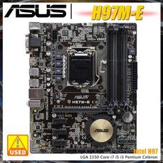LGA 1150 마더보드 ASUS H97ME 소켓 지지대 제온 E3 1280 v3 코어 i7 4790K CPU DDR3 16GB 인텔 H97 M2 PCIE 30 6 × USB30