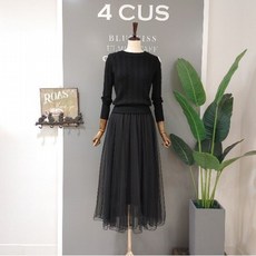 DB_ 4CUS 첼로 샤 플리츠 롱원피스 FW0J9OP5241
