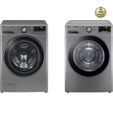 LG전자 트롬 드럼세탁기 21kg + 건조기 18kg F21VDSK-8VA 세트 방문설치, 스테인리스 실버