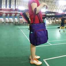 테니스가방 배드민턴가방 2-3개세트 토트백 캐주얼 코디하기쉬운 숄더백 백팩, T06-손으로드는 백팩 베이직타입 보라색