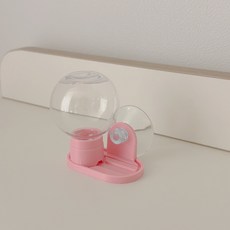 도마뱀 자동 급수기 물그릇 도마뱀 파충류, 1개, 핑크