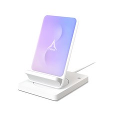 앱코 ACD20 회전 거치대 15W 초고속 핸드폰 무선 충전기, 화이트, 1개