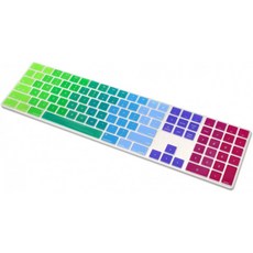 ProEife Ultra Thin Silicone Full size Numeric Keyboard 커버 스킨 2017 2018 Apple iMac Magic Keyboard with Numeric Keyp, 1, 단일옵션