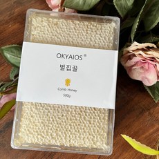 OKYAIOS 벌집꿀 벌꿀 밀랍꿀, 3개, 500g