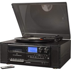 크로슬리 Crosley CR7010A-BK Ridgemont 3단 턴테이블 LP 라디오 CD플레이어 카세트 테이프 빈티지