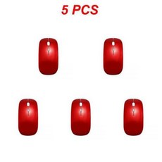 무선 버티컬 마우스 인체공학 손목보호 초박형 USB 광학 게이머 24G 리시버 슈퍼 슬림 게이밍 컴퓨터 PC 노트북 데스크탑, 없음, 7) 04 5pcs