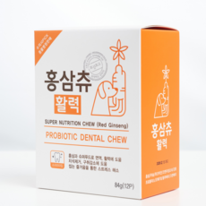 보약먹는강아지 덴탈껌 홍삼 츄 활력 치석제거 종합영양 간식, 1개, 84g, 면역+노견