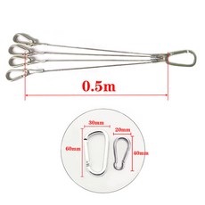 스테인리스강 와이어 케이블 서스펜션 행잉 키트 아트 그림 디스플레이용 도구 없이 설계된 피팅 성장 조명 펜드 0.3-3M, 1개, [04] B style 0.5M