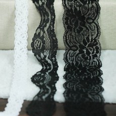 핸드메이드 DIY 1원 2메터 3타입 화이트 블랙 스판 탄력없음 BJD 옷 나른한 바람 만화의 낙인꽃 후드 기모 여자 SD, 1번 화이트 스판 꽃레이스 2메터