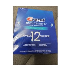 크레스트 치아미백 3D Crest Whitestrips Hour Express 10 트리트먼트 20 스트립 Exp.012025 217461, 1개