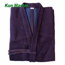 Tianzhiwu 100% 코튼 천연 블루 염료 더블 소드 백 팔로우 고급 검도 탑 및 스타일