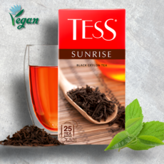 Чай черный Tess Sunrise, 25 пакетиков по 1.8 г