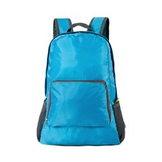 파워짐 여행용 접이식 방수 등산 보조가방 간편 휴대용 백팩, 블루, 1개입