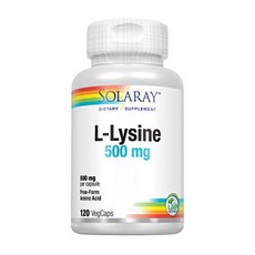 솔라레이 L-라이신 500mg SOLARAY L-Lysine, 1개, 120정