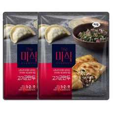 The미식 홈파티 엄마손 더미식 고기군만두 640g (320g X 2개입) 탕비실 점심 회사 자취 부모님 아이들 간식 술안주 혼밥, 1세트