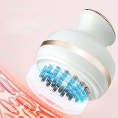 두피관리기 머리마사지기 두피 케어용 적외선 EMS 모발 재성장 전기 헤드 진동 마사지기 액체 수입 헤어 빗 탈모 스트레스 해소 신제품, 01 pink