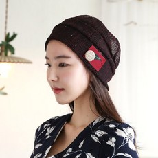 체리플로피 비니 메쉬 스팽글 여성모자 봄 여름 패션 헤어 두건 코인플 (5컬러)