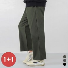 벤티브 1+1 남자 코튼와이드2 면바지 밴딩 팬츠