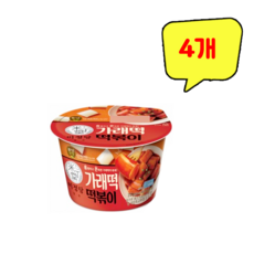 CJ 미정당 가래떡 떡볶이 310g 자취 간식 야식 탕비실 간단요리 안주, 4개