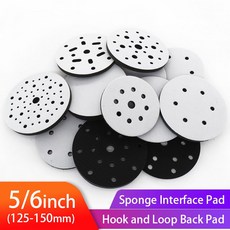 2pc 5/6inch 인터페이스 쿠션 패드 소프트 스폰지 먼지가없는 표면 보호 패드 샌딩 디스크 용 후크 및 루프 백킹 패드