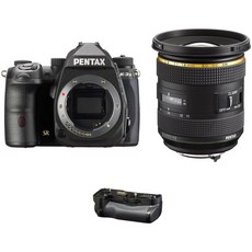 Pentax 펜탁스 K-3 Mark III DSLR 카메라 11-18mm 렌즈 및 배터리 그립 키트 블랙 - 펜탁스k-3