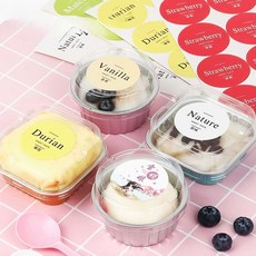 크림브륄레 용기 에크타르트 호일컵 디저트 100개입, 1개, 13. 사각 젖소 100세트