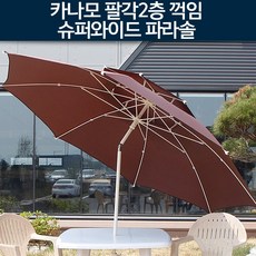 KANAMO 카나모 팔각2층 꺽임 슈퍼와이드 파라솔 140, 레드