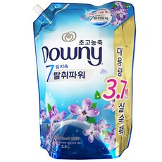 다우니 7일지속 탈취파워 초고농축 섬유유연제 레몬그라스와 라일락 리필, 2.6L, 1개