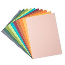 Sizzix Surfacez 카드스톡 21.6cm x 29.2cm(8 1/4인치 x 11 3/4인치) 10가지 다양한 색상 60Sh 664873 멀티컬러