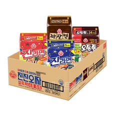 오뚜기 실쏙팩 진진오짜 진라면 매운맛 5p + 순한맛 5p +오동통 라면 4p + 짜장면 4p, 1세트