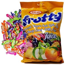 타야스 프루티 츄위 캔디 1000g 대용량 소프트 사탕 카라멜, 1개