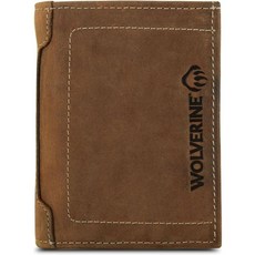 WOLVERINE 울버린 남성 RFID 블로킹 투박한 비폴드패스케이스 지갑 면 캔버스 또는 가죽으로 사용 가능