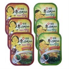 샘표 우리엄마 매콤한 깻잎 70g x 3p + 깨끗한 깻잎 70g x 3p, 3세트