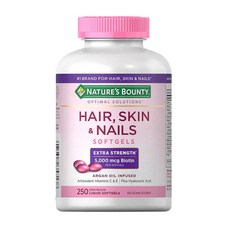 네이처스 바운티 헤어 스킨앤 네일 영양제 250소프트젤 Nature's Bounty Hair, 1개, 250정