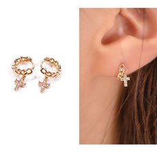 14k십자가귀걸이