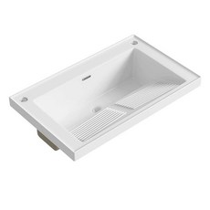 미니 빨래판 세면대 간이 애벌빨래 싱크대 매립형, 1개, 385x525x220cmㅣ접착제+수전 풀세트