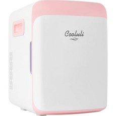 침실용 쿨룰리 10L 미니냉장고 - 자동차 사무용 책상 대학 기숙사 방 12V 휴대용 냉온기 음식 음료 스킨케어 뷰티 메이크업 화장품 AC/DC 소형냉장고 (화이트)