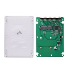 미니 PCIE MSATA SSD ~ 2.5 인치 IDE HDD 하드 드라이브 44 핀 카드 PCI Express SATA 컨버터 어댑터, 하얀색, 하얀색, 1개