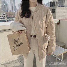 FANSYLI 여성 코듀로이 패딩 가을 겨울 다운 코트 10F