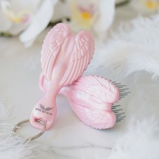Tangle Angel 미니 엔젤 왕비 빗 귀요미 휴대용 작은 빗 여성 휴대 앞머리 빗 키홀더