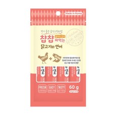 챱챱 짜먹는 습식간식, 닭고기 + 연어 혼합맛, 60g, 2개