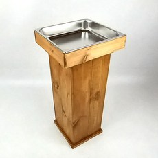 업소용 재떨이 건물 야외 흡연실 스탠드 재떨이-선반형(무도색)18x16x8cm, 재떨이-스탠드형(무도색)18x16x79cm, 1개