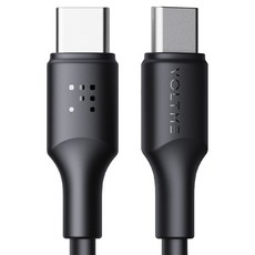 볼트미 EDC 100W C타입-C타입 고속 충전 케이블, 블랙, 1개, 3m