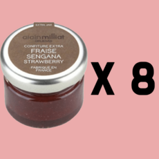 alainmilliat 알랭밀리아 딸기 미니잼 30g 8개 포션잼 프랑스잼 과일잼 토스트